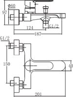 Смеситель для ванны с душем Aquanet Passion арт-AF300-20С — фото 4, Смеситель для ванны
