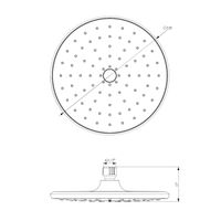 Лейка душевая верхняя, круглая, 228мм, хром, блистер, LM, арт-LM8130C — фото 2, Верхние души