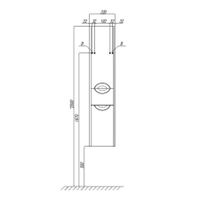 Шкаф-колонна СИЛЬВА 30, подвесная, правая, дуб фьорд 1A215603SIW6R — фото 7, Шкафы для ванной