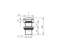 Донный клапан Bronze de Luxe SCANDI 1003/1G, серый — фото 1, Донные клапаны