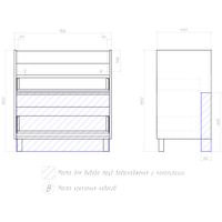 Корпус мебельный VIGO Neo, Glem, Finlay 800-0-2 (Como) напольный белый (267) — фото 2, Тумбы под раковину