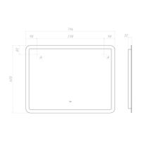 Зеркало с подсветкой VIGO Wing Comfort 800 176 — фото 9, Зеркала в ванную комнату