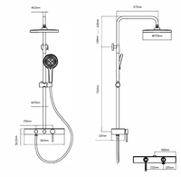 Товар: Душевая стойка VSFS-402GM, вороненая сталь - фото 4 Душевая стойка VSFS-402GM, вороненая сталь — фото 4, Душевые стойки
