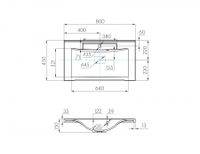 Раковина ПРЕМЬЕР М 80, белая арт-1A70493KPR010 — фото 3, Раковины встраиваемые сверху
