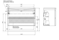 Тумба с раковиной Aquanet Эмбер 105 2 ящ. цв.белый матовый (раковина Luxury) 00332490 — фото 4, Тумбы с раковиной