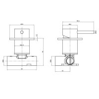 Встраиваемый смеситель в комплекте с внутр. частью, медь шлифованная арт-AQM8804BC — фото 2, Встраиваемые смесители для душа