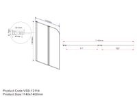 Товар: Душевая шторка на ванну VSB-12114CH-R, 1140*1400, хром, стекло шиншилла, правая - фото 3 Душевая шторка на ванну VSB-12114CH-R, 1140*1400, хром, стекло шиншилла, правая — фото 3, Шторки на ванну