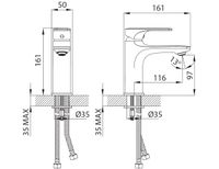 CREAVIT Cмеситель для раковины FAYE арт-FY1500 — фото 2, Смесители для раковины