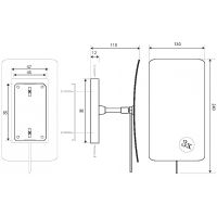 Товар: 112201222 Косметическое зеркало прямоугольное хром BEMETA - фото 2 112201222 Косметическое зеркало прямоугольное хром BEMETA — фото 2, Косметические зеркала