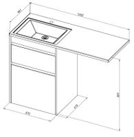 Товар: Тумба под раковину Aquanet Токио 58 дуб веллингтон (напольная 2 ящика) 00333648 - фото 14 Тумба под раковину Aquanet Токио 58 дуб веллингтон (напольная 2 ящика) 00333648 — фото 14, Тумбы под раковину