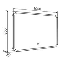 Товар: Зеркало с LED-подсветкой AMAZON MUSIC (105*85) /AQUA DE MARCO AmzMus105/85 - фото 11 Зеркало с LED-подсветкой AMAZON MUSIC (105*85) /AQUA DE MARCO AmzMus105/85 — фото 11, Зеркала в ванную комнату