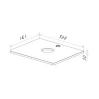 Товар: Столешница Lemark MIANO 60 см из стекла, цвет: Белый LM06M60S - фото 3 Столешница Lemark MIANO 60 см из стекла, цвет: Белый LM06M60S — фото 3, Столешницы под раковину