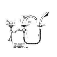 Смеситель Labe для ванной, на 3 отверстия, бронзовый, L469.5SSM — фото 2, Смеситель для ванны