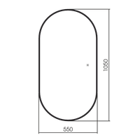 550x1050 Зеркало с подсветкой и подогревом, универсальный монтаж арт-AQM9109B — фото 4, Зеркала в ванную комнату