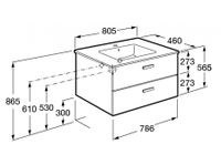 VICTORIA NORD Тумба под раковину VICTORIA 80, венге, ROCA арт-ZRU9000031 — фото 4, Тумбы под раковину