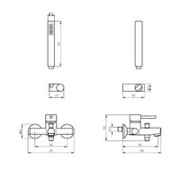 Товар: LARGENTA Смеситель д/ванны с душем, хром VR.LGT-1801.CR - фото 2 LARGENTA Смеситель д/ванны с душем, хром VR.LGT-1801.CR — фото 2, Смеситель для ванны