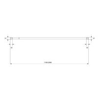 Карниз для ванной комнаты IDDIS Elegante 110-200 см, белый матовый арт-SRW0120i14 — фото 3, Карнизы для ванной