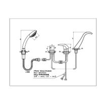 DUNAJ смеситель каскадный на 4 отверстия, ЦВЕТ ЗОЛОТО арт-D461.5PZ — фото 2, Смеситель для ванны