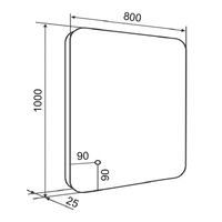 Зеркало с LED-подсветкой MILAN (80*100) /AQUA DE MARCO MIL80/100 — фото 11, Зеркала в ванную комнату