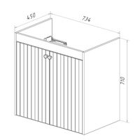 Тумба Lemark ROMANCE 80 см под 1 раковину, подвесная/напольная, 2-х дверная, цвет корпуса, фасада: Б арт-LM07R80T — фото 8, Тумбы под раковину
