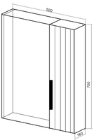 Зеркало со шкафом VIANT СИЦИЛИЯ 50 капучино (VSIC50CAP-ZSH) — фото 7, Зеркальные шкафы в ванную