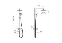 Товар: AQ2140BGM БЕТТА душевая система (смеситель для ванны) 220мм, оружейная сталь - фото 2 AQ2140BGM БЕТТА душевая система (смеситель для ванны) 220мм, оружейная сталь — фото 2, Душевые стойки
