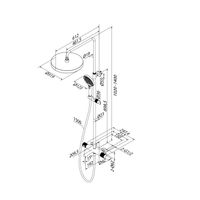 Душевая система IDDIS Duna с тропическим душем, изливом и термостатом, глянцевый хром арт-DUNSBSTi06 — фото 3, Душевые стойки