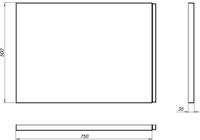 Боковой экран Aquanet Nio 80/55 00362748 — фото 3, Экраны для ванн