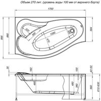 Фронтальный экран Aquanet Palma 170 L 00176150 — фото 3, Экраны для ванн