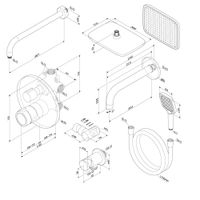 FT85A3RH40 X-Joy, набор: встроеный см-ль с ТМС, излив, прямоуг.верхний душ 300х210мм, ручн.душ, хром — фото 9, Встраиваемые душевые комплекты