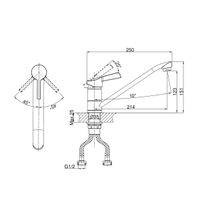Смеситель для кухни D&K Rhein DA1462301, хром — фото 1, Смесители для кухни
