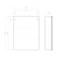 Зеркальный шкаф VIGO Geometry Classic 60 подвесной белый (117) — фото 9, Зеркальные шкафы в ванную