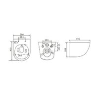 GLAZER WHITE Унитаз подвесной безободковый с сиденьем микролифт, LM, 9614003 — фото 12, Подвесные унитазы