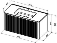 Тумба под раковину Allen Brau Gravity 100 1.370018.WM белый матовый — фото 2, Тумбы под раковину
