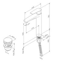 F90E92200 Gem, смеситель для умывальника высокий с д/к, хром, шт. — фото 9, Смесители для раковины