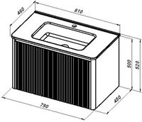 Тумба под раковину Allen Brau Gravity 80 1.370017.BGM синий матовый — фото 11, Тумбы под раковину