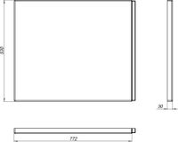 Боковой экран Aquanet Nio 70 00362745 — фото 3, Экраны для ванн