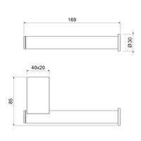 Бумагодержатель Timo Luiro 18541/18 черное золото — фото 2, Держатели туалетной бумаги