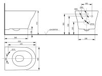 MH Унитаз подвесной ,выпуск в стену, цвет белый арт-CW162MUNW1 — фото 3, Подвесные унитазы