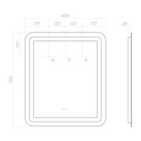 Зеркало с подсветкой VIGO Jess Classic 600 арт-239 — фото 9, Зеркала в ванную комнату