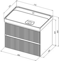 Тумба под раковину Aquanet Альтера 70 белый матовый 00337155 — фото 15, Тумбы под раковину