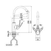 Товар: Смеситель для кухни D&K Rhein Eucharius, бежевый арт-DA1372421 - фото 2 Смеситель для кухни D&K Rhein Eucharius, бежевый арт-DA1372421 — фото 2, Смесители для кухни