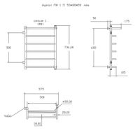 Полотенцесушитель Идеал ПМ 1 П 50*80*50 (ЛЦ5) лев арт-Идеал1/ПМ508050Плев — фото 2, Водяные полотенцесушители