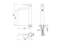 Товар: AQ1304BGM ЕВРОПА смеситель для раковины высокий 215, без донного клапана, оружейная сталь - фото 5 AQ1304BGM ЕВРОПА смеситель для раковины высокий 215, без донного клапана, оружейная сталь — фото 5, Смесители для раковины