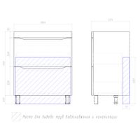 Тумба под раковину VIGO Grani 70 напольная белый (202) — фото 9, Тумбы под раковину