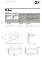 раковина подвесная/встраиваемая NUBES двойная 120x50 белый арт-9625111 — фото 5, Раковины подвесные