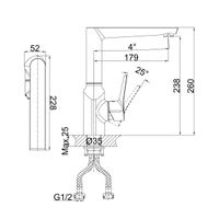 Товар: Смеситель для кухни D&K Rhein , хром арт-DA1262401 - фото 2 Смеситель для кухни D&K Rhein , хром арт-DA1262401 — фото 2, Смесители для кухни