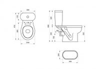 КАСПЕР Унитаз-компакт детский, горизонт. выпуск,1-а режим.арм,сиденье полипроп, пл.кр,розовый,САНТЕК 1WH501847 — фото 6, Напольные унитазы