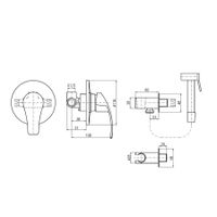 Товар: Смеситель Mississippi для биде с душевой лейкой с нажимным механизмом пласт., MS042 - фото 2 Смеситель Mississippi для биде с душевой лейкой с нажимным механизмом пласт., MS042 — фото 2, Смесители для биде