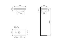 Раковина SANTEK Миранда 40 мебельная белый (WH302500) — фото 11, Раковины подвесные